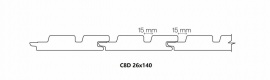 Elewacja thermo sosna - profil C8D