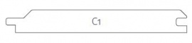 Elewacja thermo sosna bezsęczna - profil C1