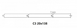 Elewacja thermo sosna bezsęczna - profil C3