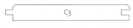 Elewacja thermo sosna - profil C3
