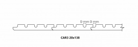 Elewacja thermo sosna bezsęczna - profil CAR3